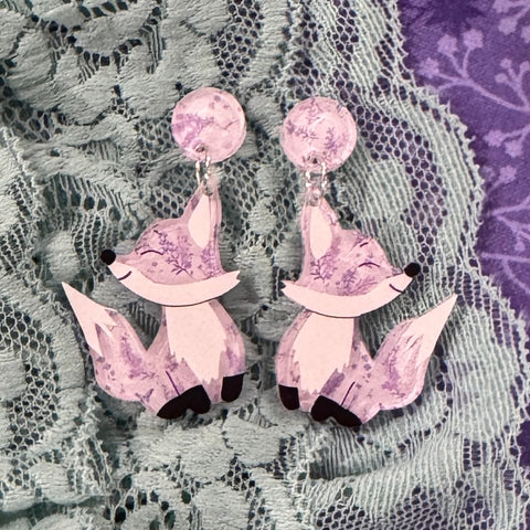 Lavender 🦊 fox - earrings
