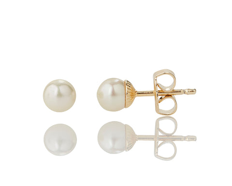 CHAMPAGNE 5MM ROUND PEARL STUD