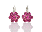 ITALIAN PETITE CRYSTAL FLOWER EARRINGS