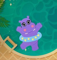 Hippo Splash Brooch