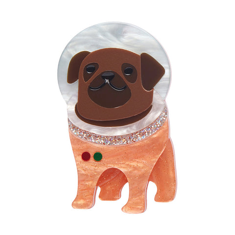 Interplanetary Pug Brooch