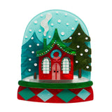 Seasonal Snow Globe Brooch