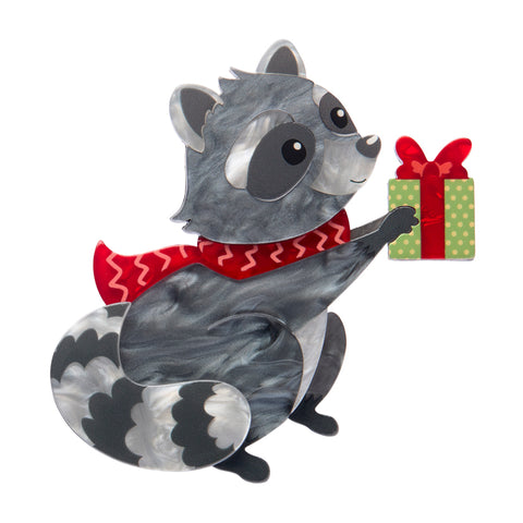 Rhi-Rhi the Raccoon Brooch