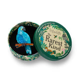 Glaucous Macaw Brooch