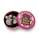 Among the Eucalyptus Brooch Pair