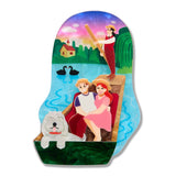 Love on Lake Punting Brooch