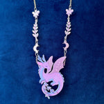 Lavender the dragon - necklace
