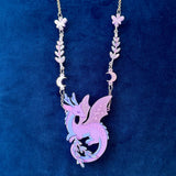 Lavender the dragon - necklace