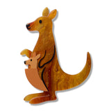 Kangaroos Simplified Mini Brooch