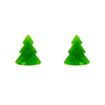 Tree Ripple Drop Earrings - Green