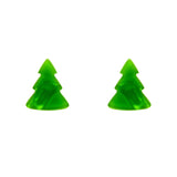 Tree Ripple Drop Earrings - Green