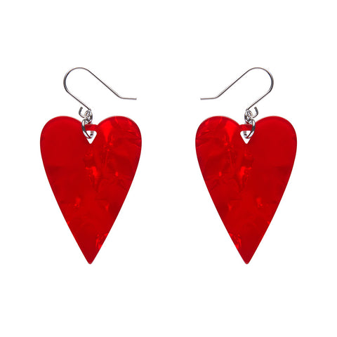 From the Heart Essential Drop Earrings - Red