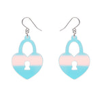 Heart Locket Ripple Drop Earrings