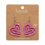 Heart Maze Ripple Drop Earrings