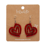 Heart Maze Ripple Drop Earrings