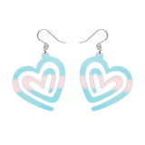 Heart Maze Ripple Drop Earrings