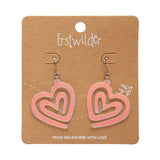 Heart Maze Ripple Drop Earrings