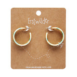 Sunflower Hoop Stud Earrings - Yellow