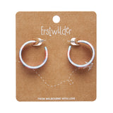 Dahlia Hoop Stud Earrings - Pink