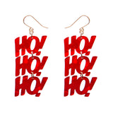 Ho, Ho, Ho Drop Earrings - Red, Green or White