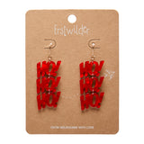 Ho, Ho, Ho Drop Earrings - Red, Green or White