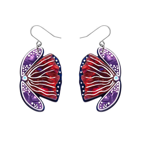 Fervent Feather Flower Drop Earrings