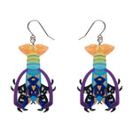 Tropical Rock Lobster Drop Earrings