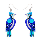 The Boisterous Blue Jay Drop Earrings