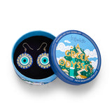 Evil Eye Amulet Drop Earrings