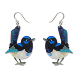 Superb Fairy Wren Drop Earrings