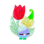 Oscar the Tulip Guardian – Brooch