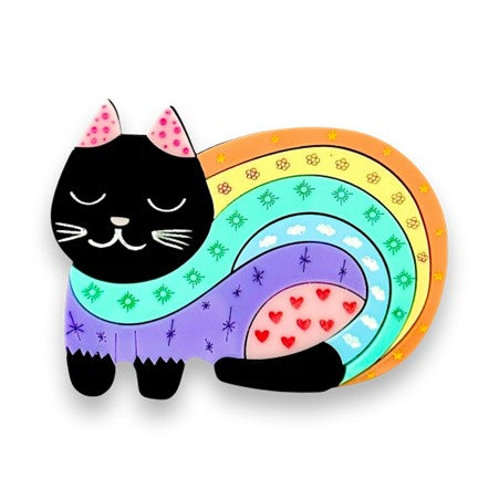 Oliver the meow-gical 🌈 - brooch
