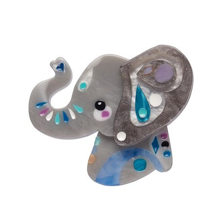 The Elated Elephant Brooch