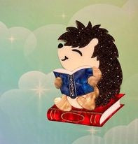 Make A Wish Hedgehog Reading Books Brooch
