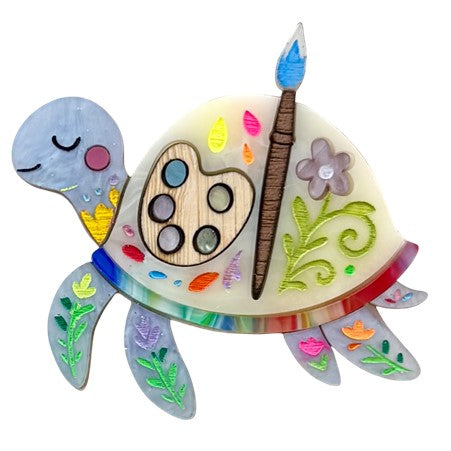 Sarah the painting Turtle 🐢 – Brooch
