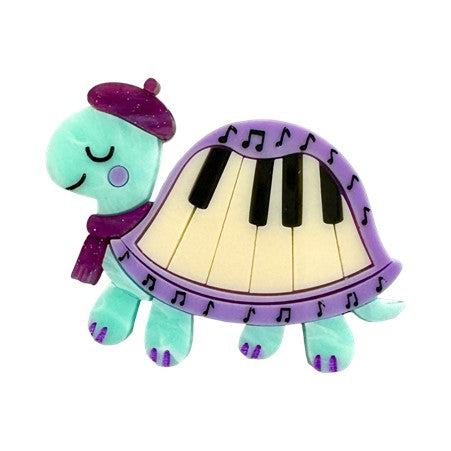 Pierre the Musical Tortoise 🐢 – Brooch