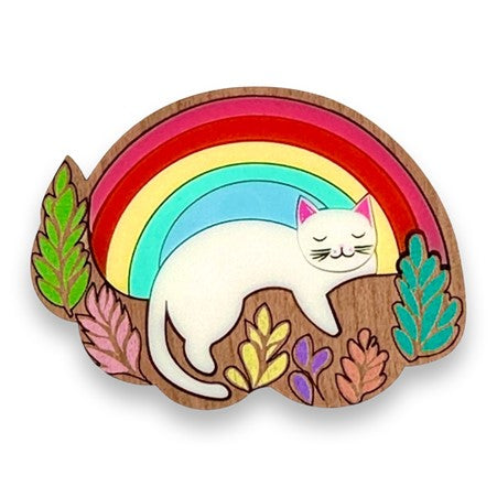 Poppy the Paws-itivity Rainbow 🌈 - brooch