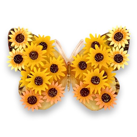 Sunflower butterfly 🌻 - brooch