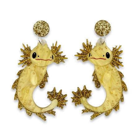 Honeycomb Axolotl - Earrings
