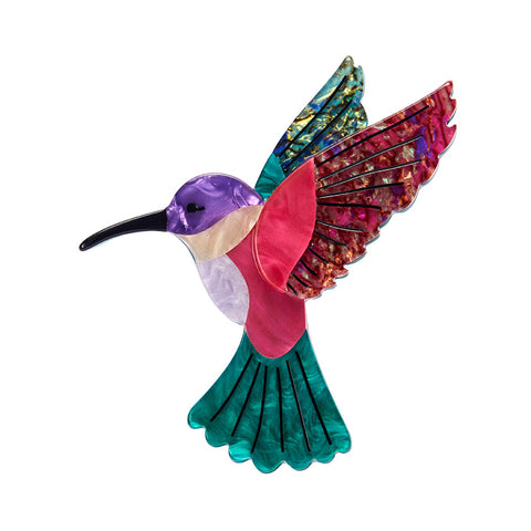 HYACINTH THE HUMMINGBIRD BROOCH