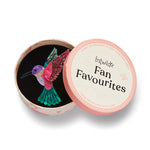 HYACINTH THE HUMMINGBIRD BROOCH