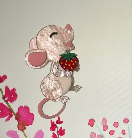 Strawberry Thief Brooch