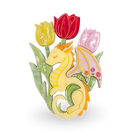 Tulip dragon - Brooch