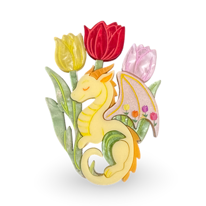 Tulip dragon - Brooch
