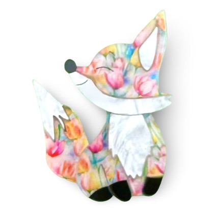 Tulip Fox 🦊Brooch