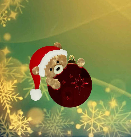 Bear-y Christmas Brooch