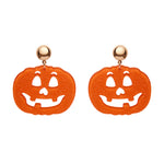Pumpkin Glitter Statement Earrings