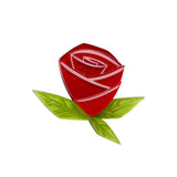 Painted Rose Brooch