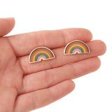 Progression Rainbow Enamel Earrings