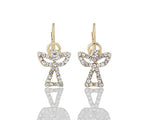 Angel Crystal Earrings Gold or Silver